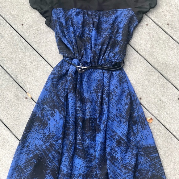 Lovely Blue Dress with belt small - Picture 1 of 5